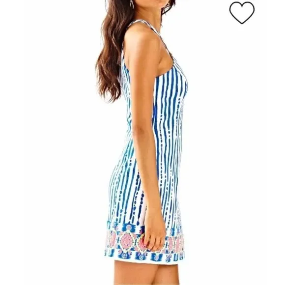 Lilly Pulitzer Iveigh Shift Blue Crush Bay Stripe Dress - Picture 4 of 11